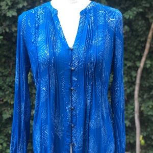 Lucky Brand long sleeve Sommer button down blouse